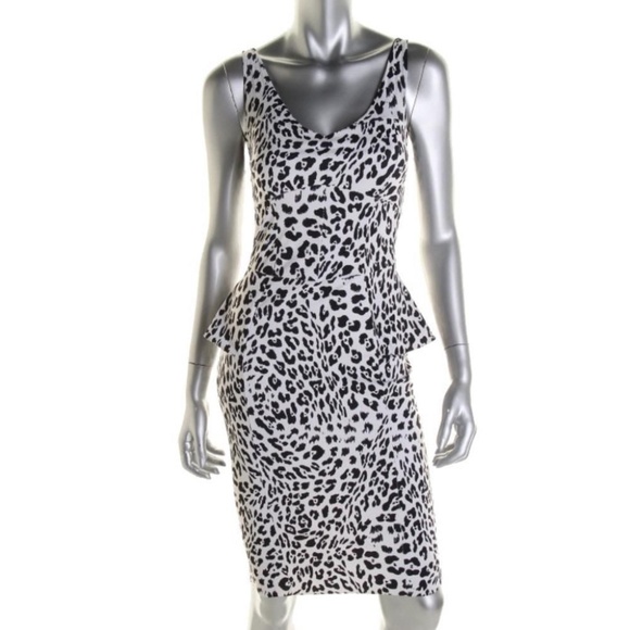 Chiara Boni Snow Leopard Neoprene Midi Dress - Picture 4 of 5